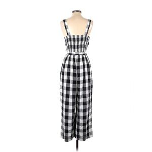 Black and White Loft Plaid Jumpsuit MEDIUM
